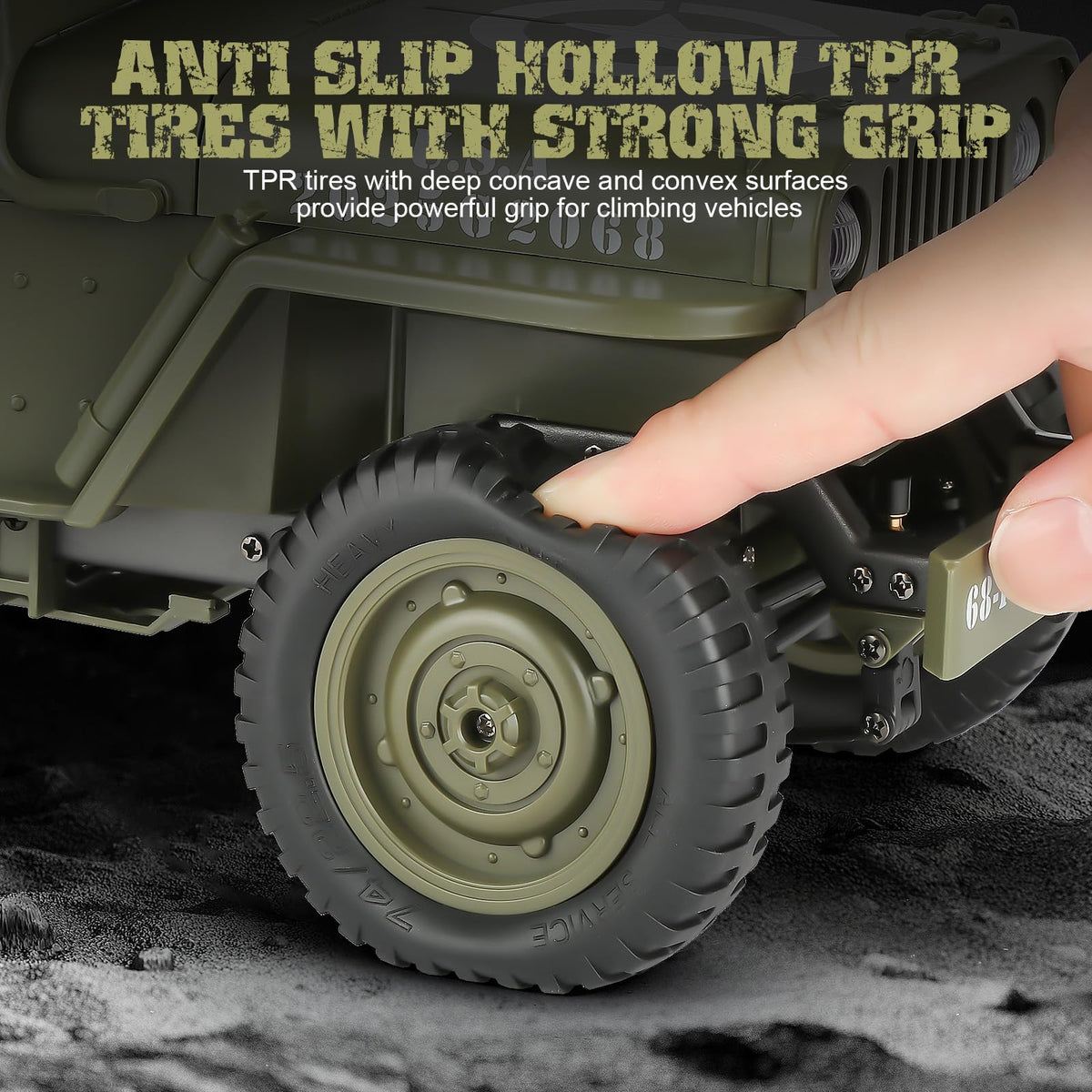 toylefun RC Military SUV remote control provides precise steering and responsive control
