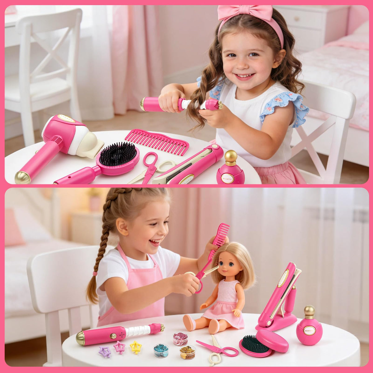 Toylink sparkly sequin set and star clips spark creative looks.