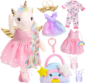 Toylink unicorn ballerina doll wearing a dress-up outfit for imaginative play