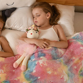 Toylink unicorn doll with pink skirt completes outfits.