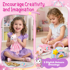 Toylink unicorn doll with multiple outfits for varied looks