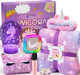 Toylink Unicorn Gifts mini karaoke machine for kids' sing-alongs and portable fun