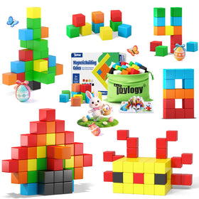 Toylogy 48-piece magnetic blocks in bright colors support early STEM exploration.