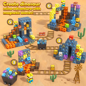 Toylogy expandable system works with other Mine Magnet World sets for larger builds.