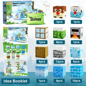 Toylogy includes an idea booklet guiding exploration and imaginative play.
