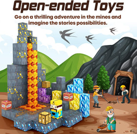 Toylogy Magnetic Blocks Sword Caverns Build Set boosts creativity and hands-on construction skills.