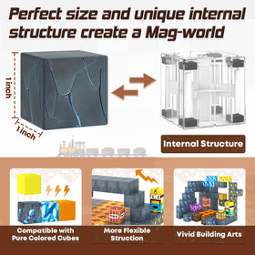 Toylogy Mine World compatibility with 1-inch blocks expands building options.