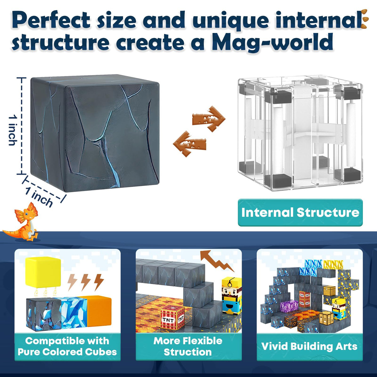 Toylogy blocks with rounded edges ensure safe, engaging construction play.