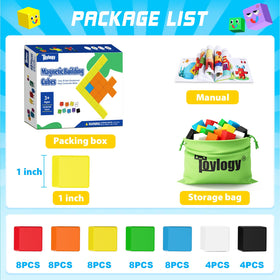 Toylogy magnetic cubes enable sensory and Montessori-inspired learning.