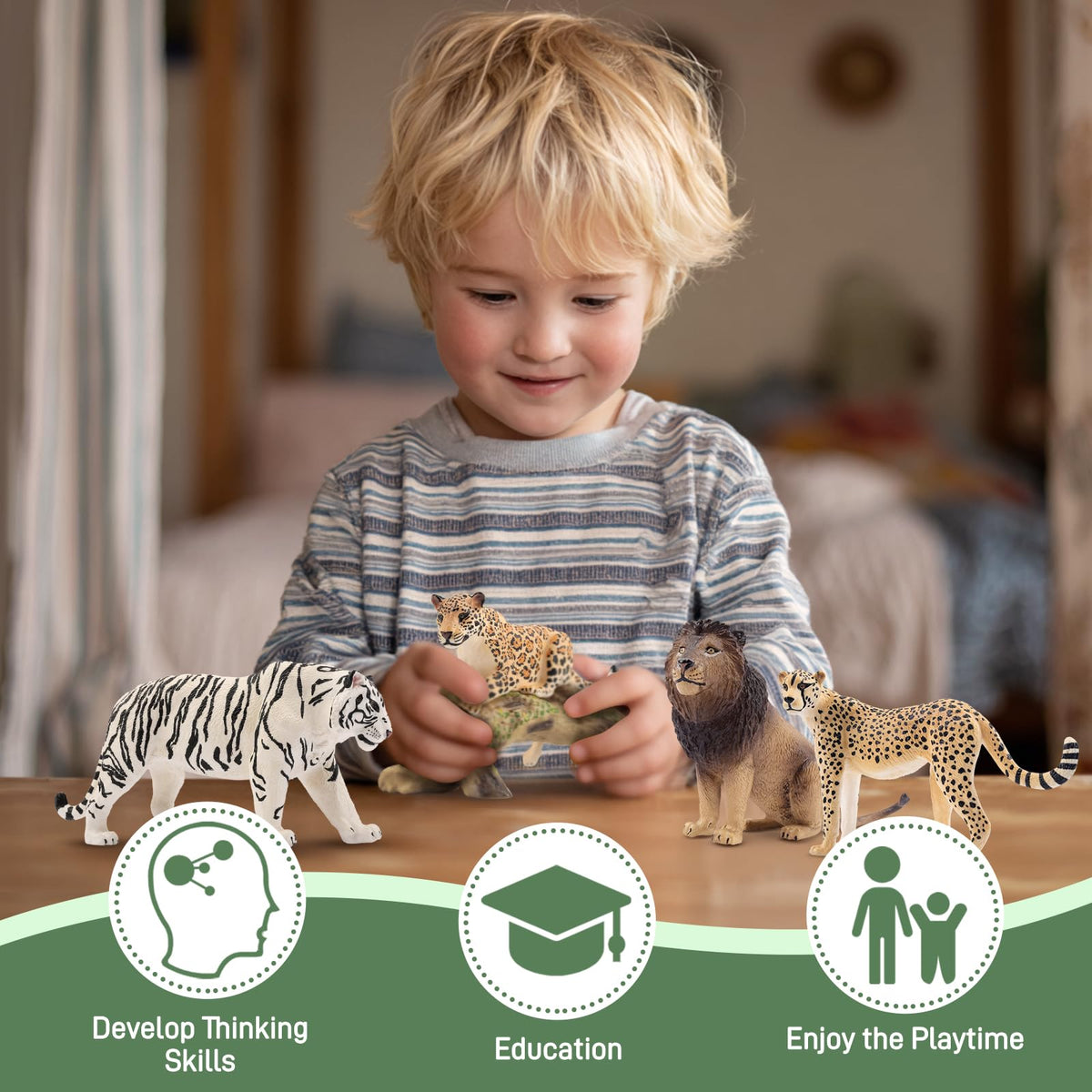 Toymany cheetah figurine adds speed and elegance to playtime adventures