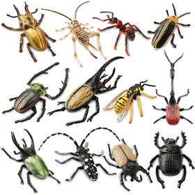 Toymany atlas beetle figurine provides bold color for shelves and educational displays.