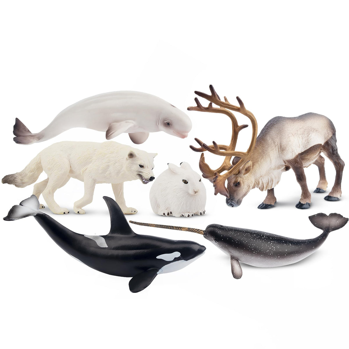 Toymany beluga whale figure, vivid painting brings ocean-themed stories to life