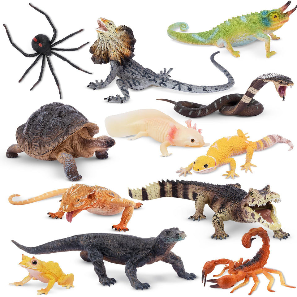 Toymany Komodo Dragon figure with lifelike textures for display and play.