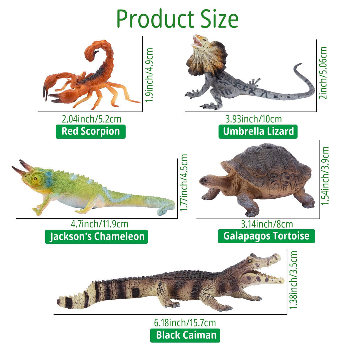 Toymany Umbrella Lizard figure with vivid texture for crafts and displays.