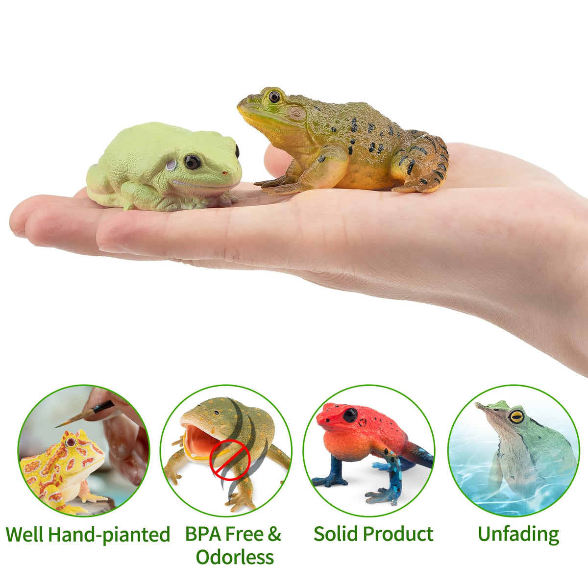 Toymany Strawberry Poison-Dart Frog figure for bright party decor