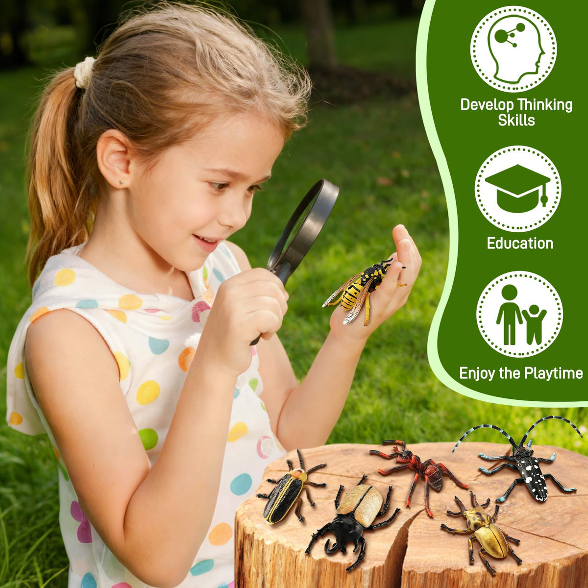 Toymany giraffe weevil figurine highlights exotic textures for projects and collections.