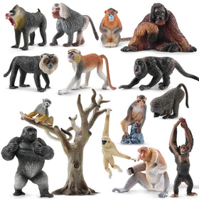 Toymany gorilla figure from the 15PCS set boosts imaginative wildlife play.