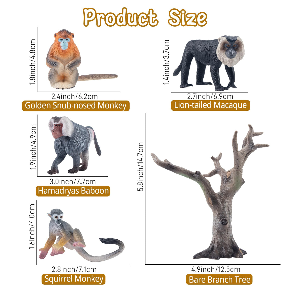 Toymany squirrel monkey figure brings tiny detail to dynamic scenes.