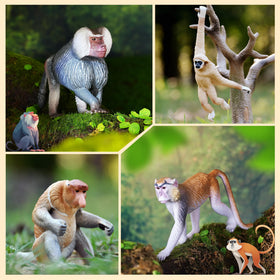 Toymany white-handed gibbon figure inspires agile jungle movement in pretend play.