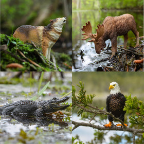 Toymany eagle figurine captures dynamic pose for outdoor-themed stories.