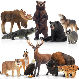 Toymany moose figurine from the North American forest set for imaginative play.