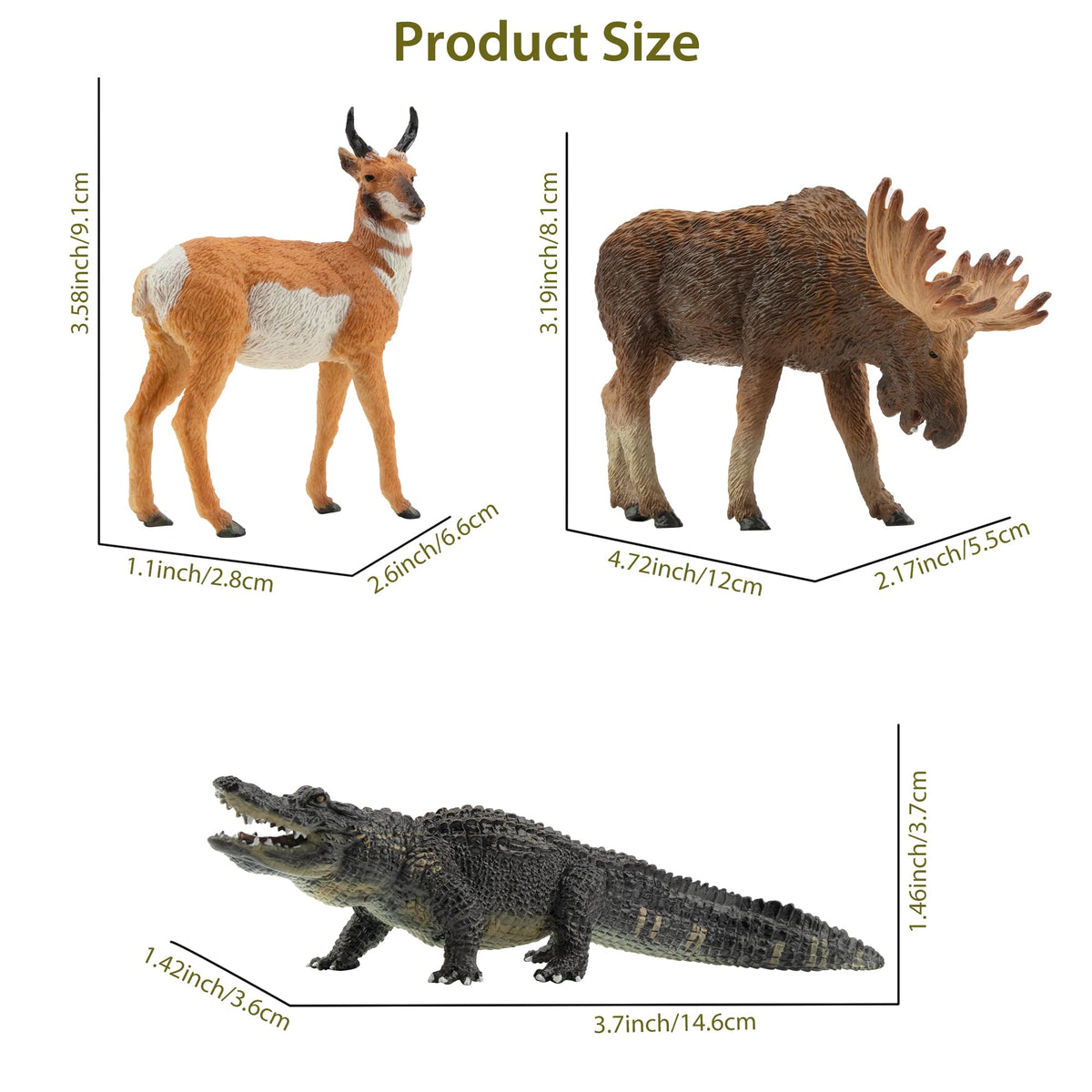 Toymany pronghorn figurine with textured surface for classroom crafts.
