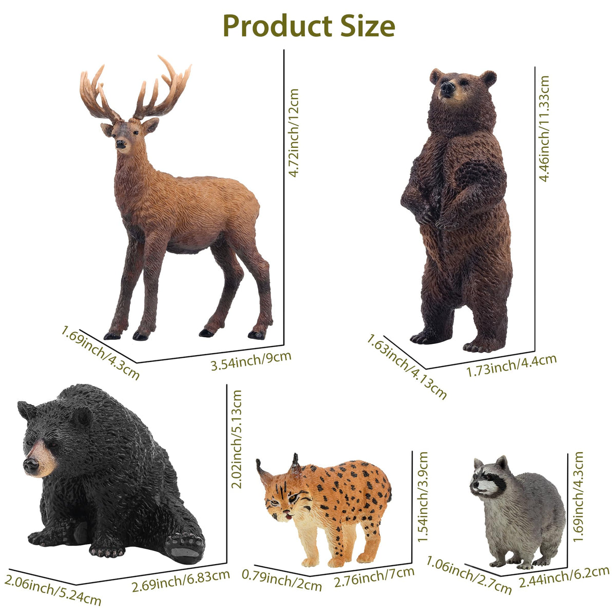 Toymany wapiti figurine with lifelike details for wildlife learning.