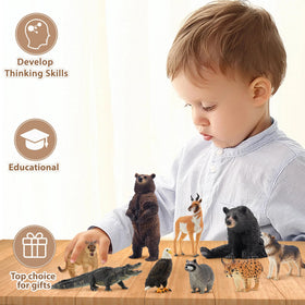 Toymany wolf figurine ready for adventurous forest storytelling.