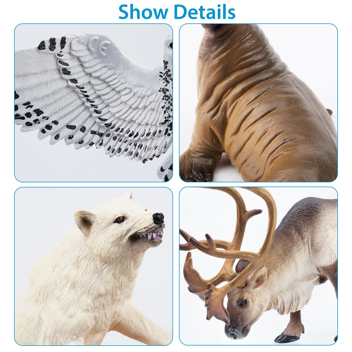 Toymany reindeer figure on a desk, ideal for imaginative Arctic scenes