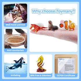 Toymany cownose ray figurine, great for ocean-themed crafts.