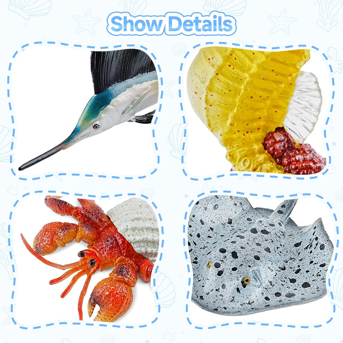 Toymany pufferfish figure, perfect for party décor and education.