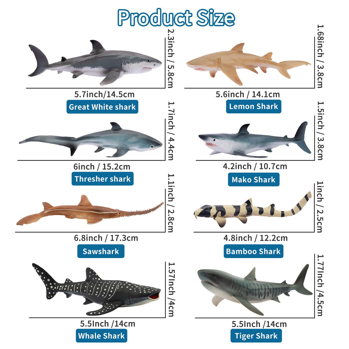 Toymany Hammerhead Shark figurine designed for imaginative water play and display.