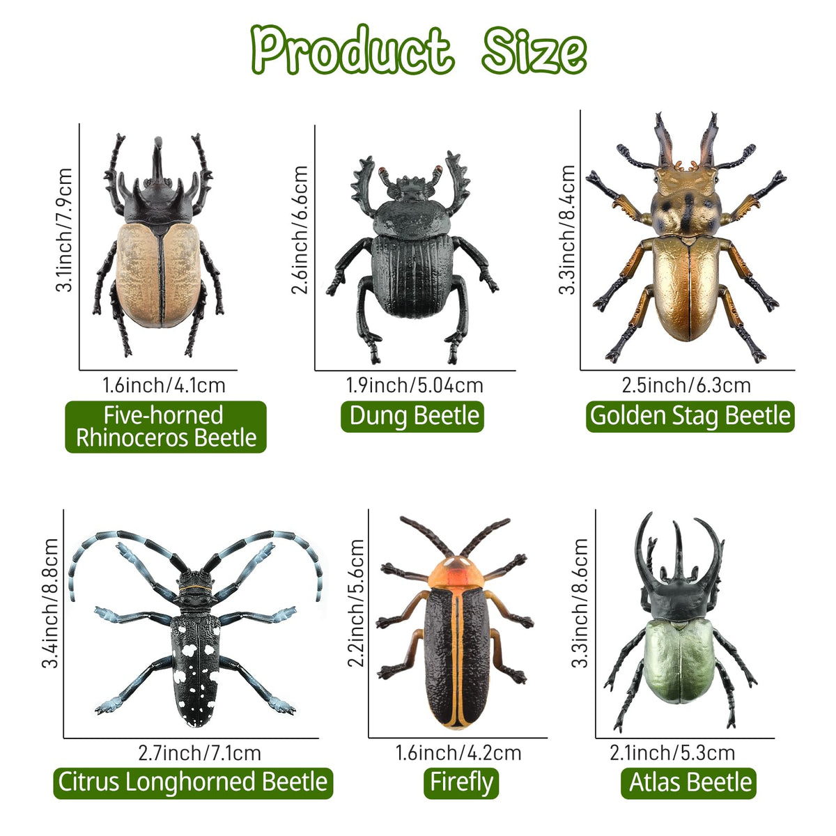 Toymany tumblebug figurine offers tactile interest for crafts and pretend scenes.