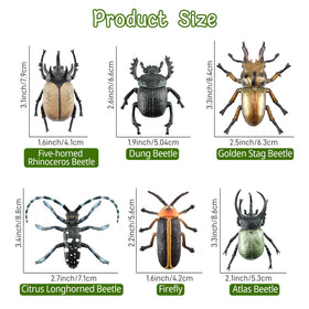 Toymany tumblebug figurine offers tactile interest for crafts and pretend scenes.