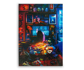 Toynk completed puzzle size 28 x 20 inches makes a striking display