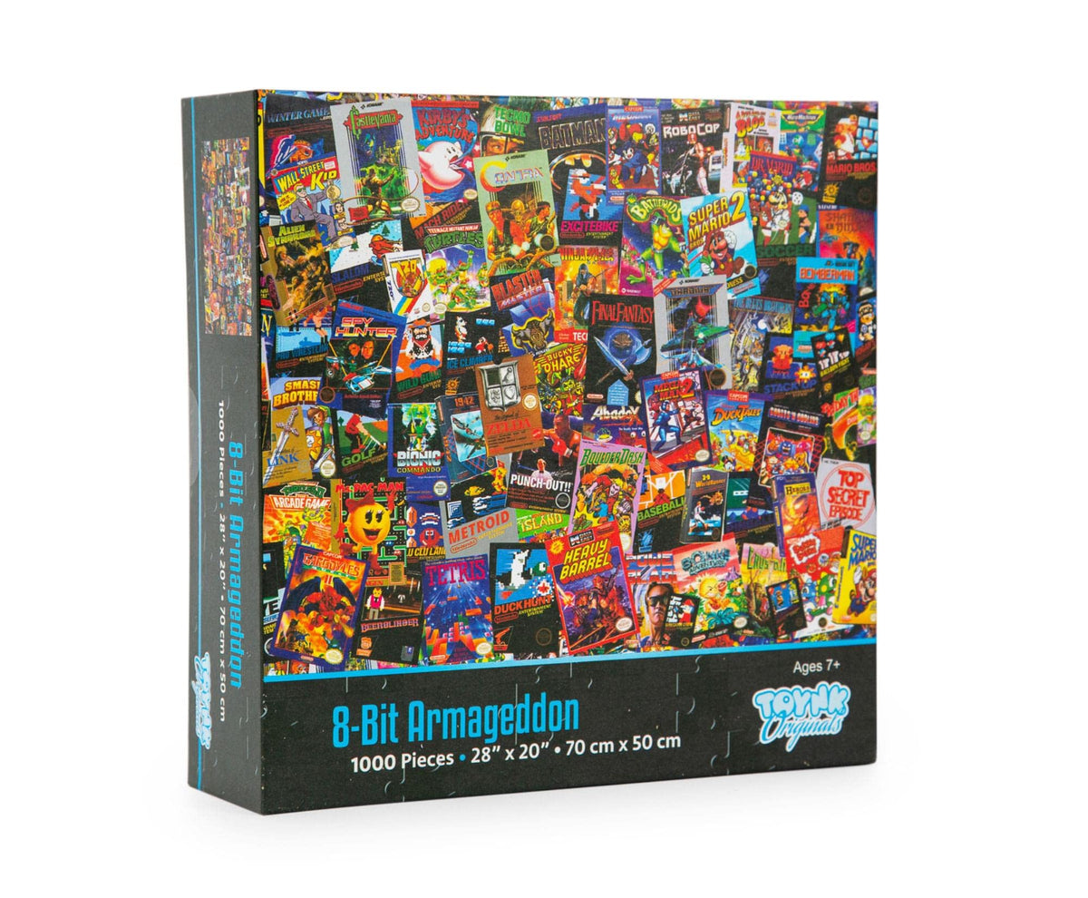 Toynk 8-Bit Armageddon puzzle assembled at 28 by 20 inches
