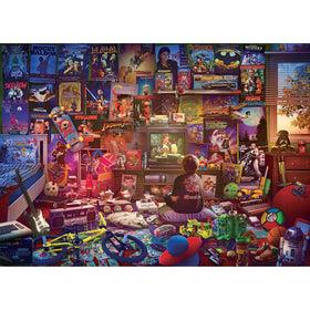 Toynk 80s puzzle box featuring retro artwork for nostalgic evenings