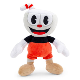 Toynk Cuphead 8-inch plush full body shot emphasizes portable collectible for display.