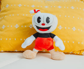 Toynk Cuphead 8-inch plush stitching detail enhances durable, premium feel.
