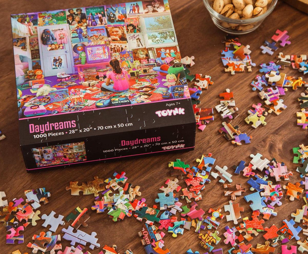 Toynk Daydreams 1000-piece puzzle cover offers challenging, satisfying build
