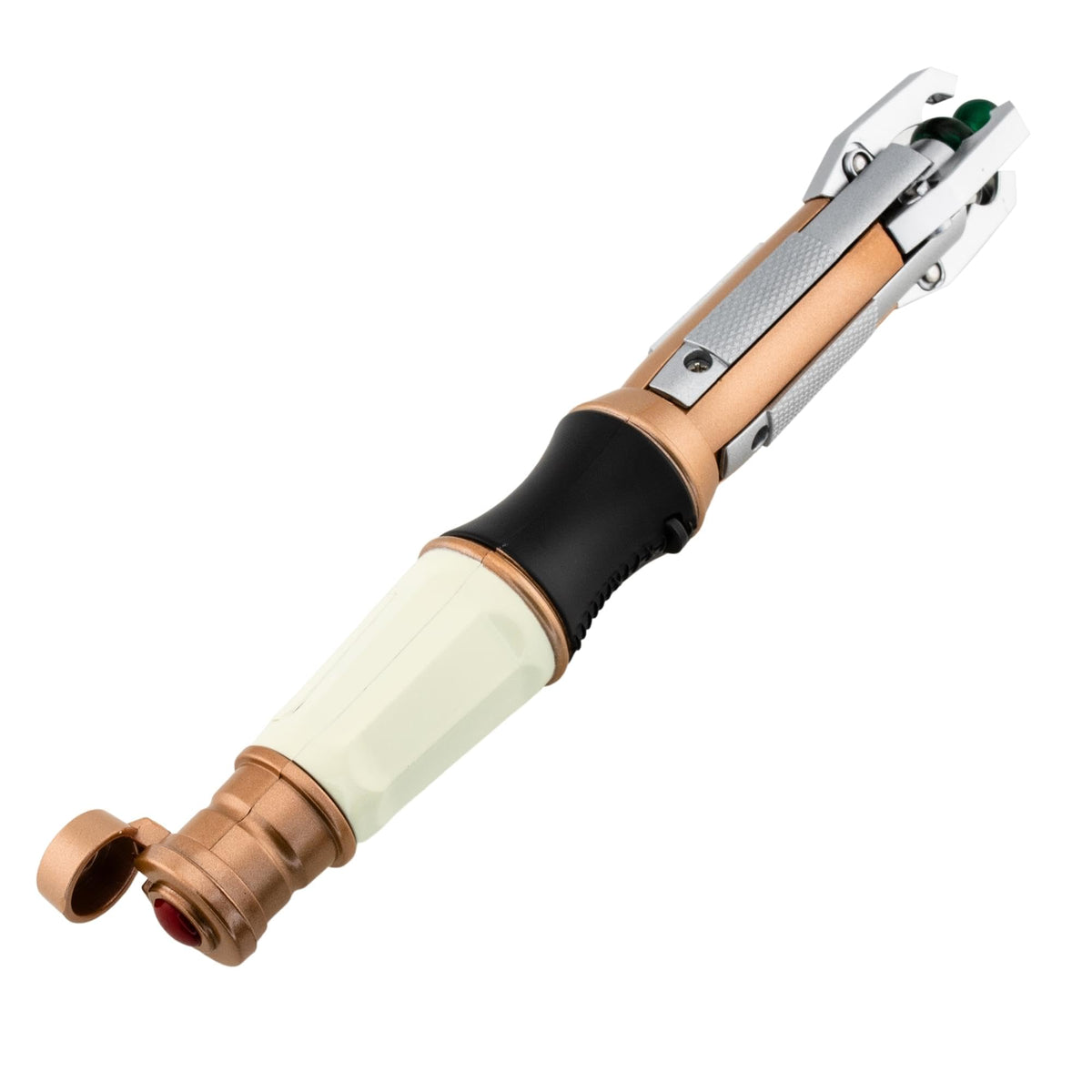 Toynk Doctor Who 11th Doctor sonic screwdriver prop detailed dial close-up.