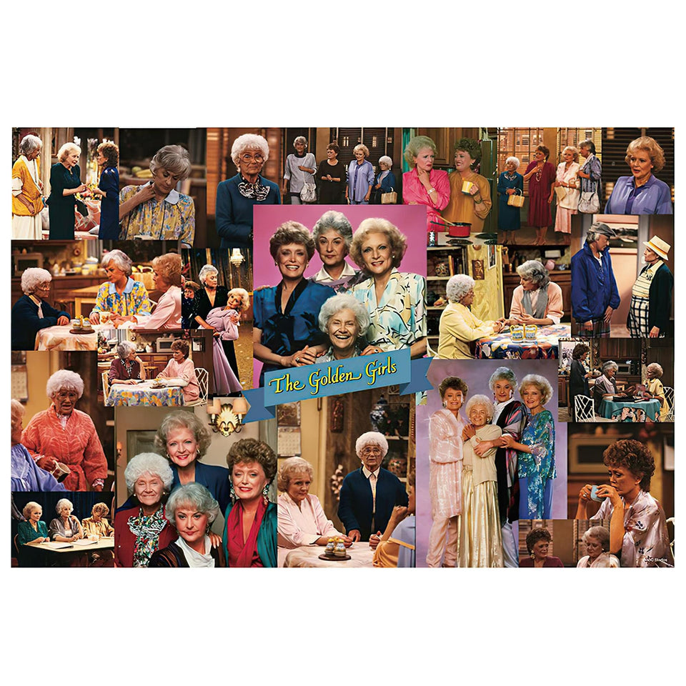 Toynk Golden Girls collage puzzle 1000-piece for family nights, nostalgic colors