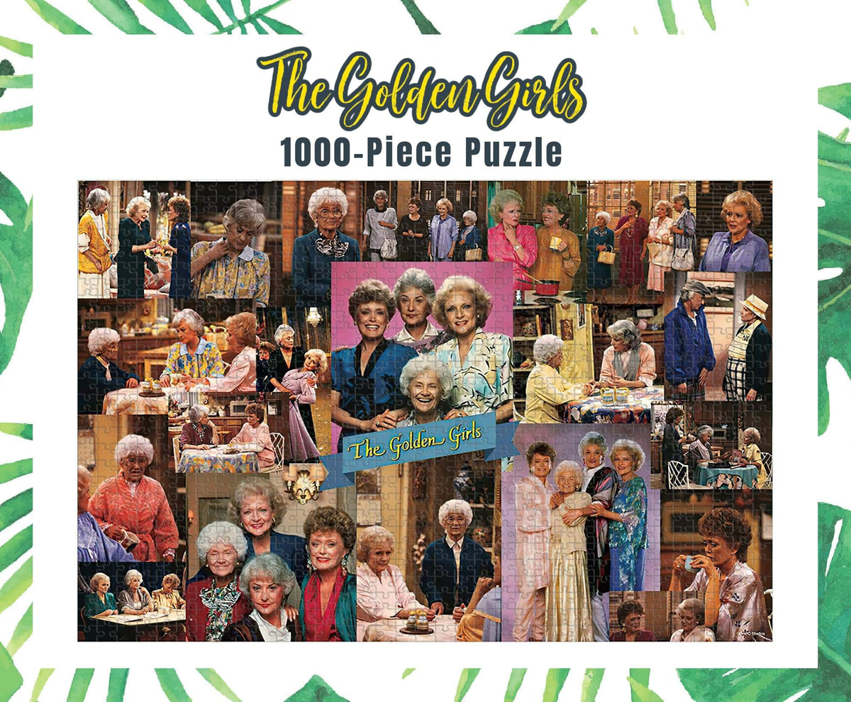 Toynk Golden Girls puzzle banner logo detail with retro branding