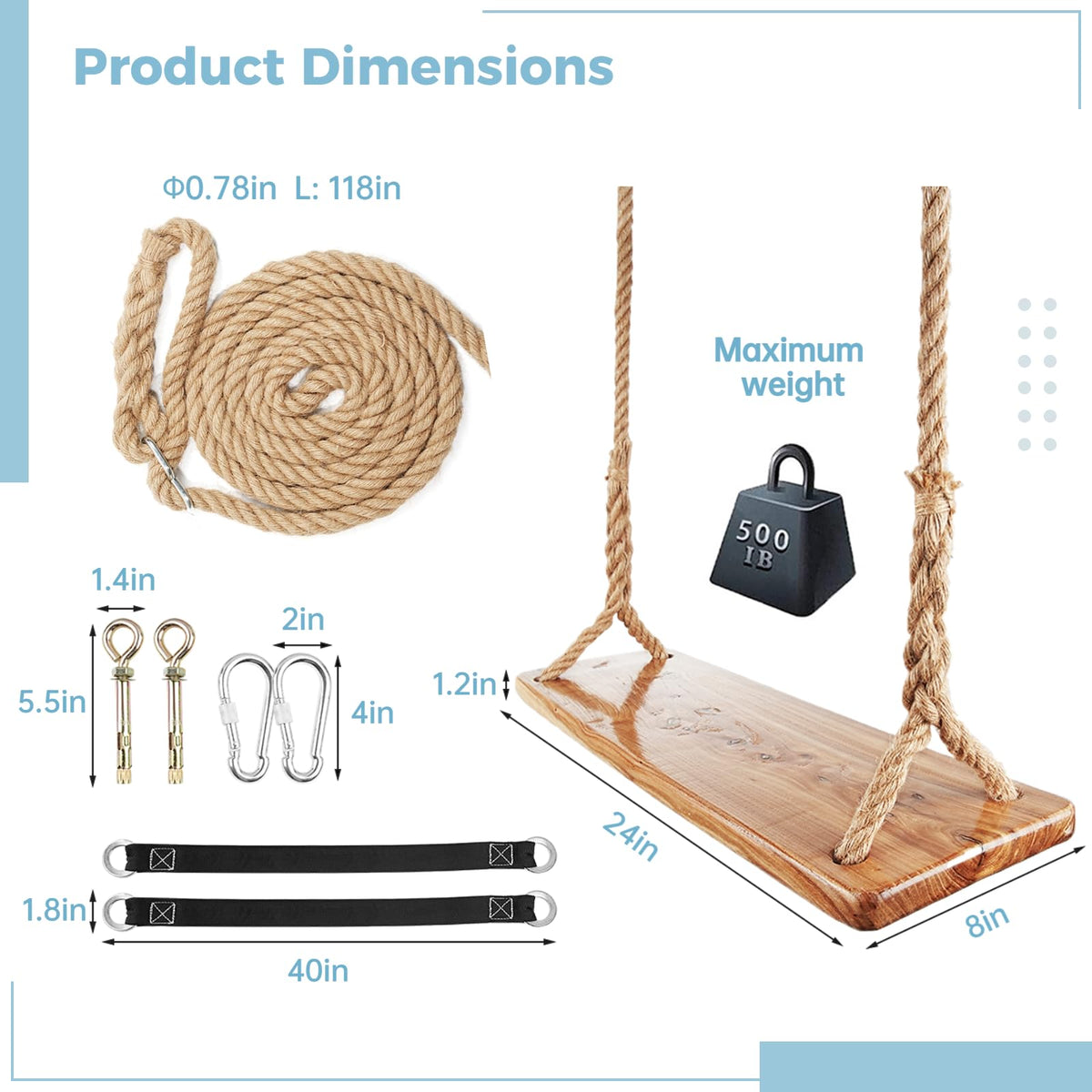 Toyoget hemp rope detail showing heavy-duty adjustable suspension.