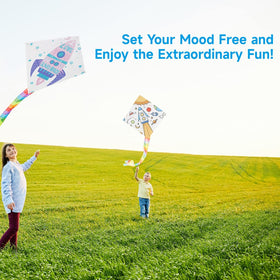 Toyosport kite tails attached to kites for added stability and longer flights.