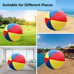 Toyosport sunlit beach scene with oversized ball for outdoor recreation