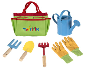 Toyrifik Little Gardener garden tote bag provides a compact carrier for all tools.