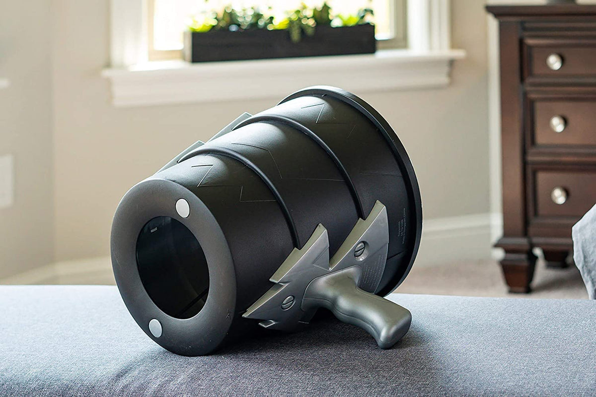 Toysmith Airzooka launches a harmless ball of air for indoor play