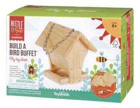 Toysmith Beetle and Bee Build A Bird Buffet wood pieces for kid-friendly assembly