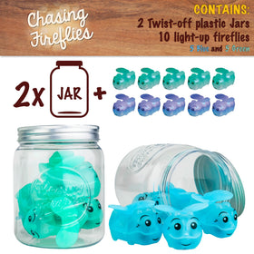 Toysmith Chasing Fireflies Glowing Jar Capture Pack sparks sensory exploration.